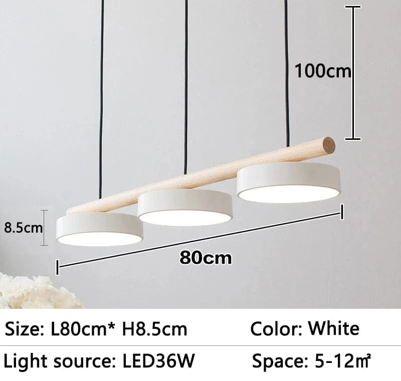 Verthara Nordic Wooden LED Ceiling Chandelier – Elegant Lighting for Living Room and Dining Room, Energy-Efficient Design