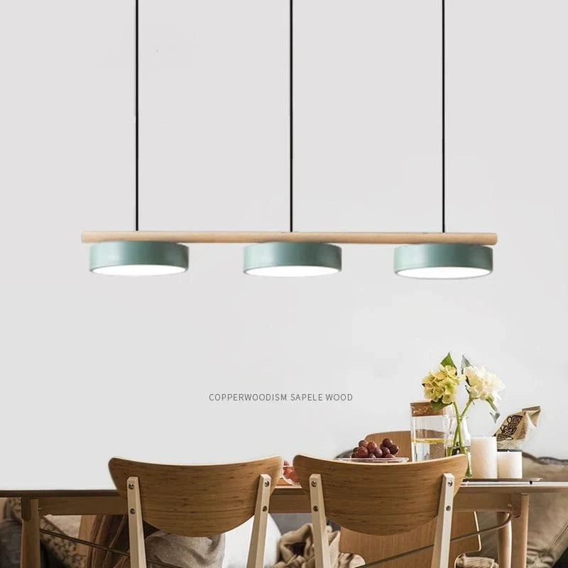 Verthara Nordic Wooden LED Ceiling Chandelier – Elegant Lighting for Living Room and Dining Room, Energy-Efficient Design