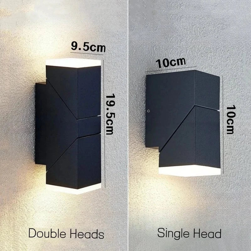 Verthara Outdoor LED Wall Lamp with Motion Sensor – Waterproof Adjustable Brightness Exterior Wall Light for Garden and Porch
