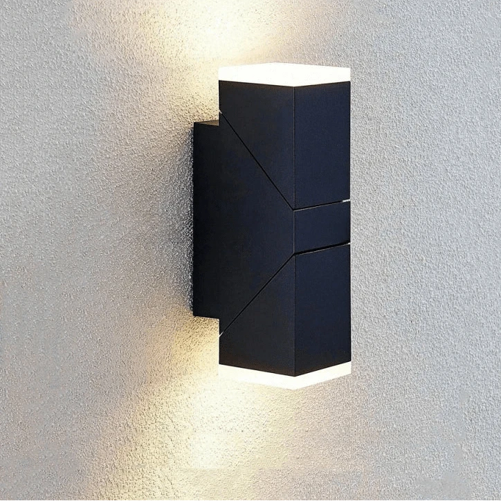 Verthara Outdoor LED Wall Lamp with Motion Sensor – Waterproof Adjustable Brightness Exterior Wall Light for Garden and Porch 2Heads / No Sensor