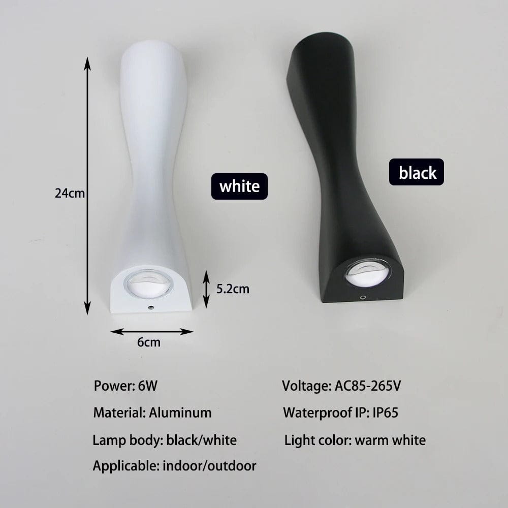 Verthara Outdoor LED Wall Light - Wall-Mounted - IP65 Waterproof - Modern Aluminium Design - Ideal For Porches And Courtyards