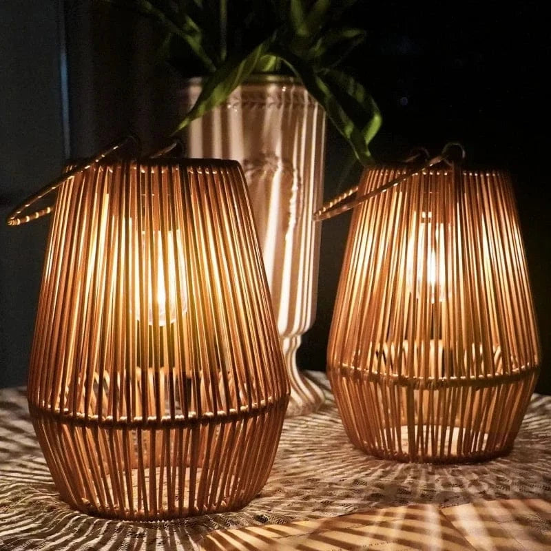 Verthara Outdoor Solar Lanterns – Hand Woven Garden Lantern Lights with Waterproof Design and High Brightness for Courtyard Illumination