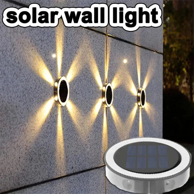 Verthara Outdoor Solar Wall Light with 8 Modes – Waterproof Garden Lantern for Deck and Fence, Energy Efficient and Elegant Design