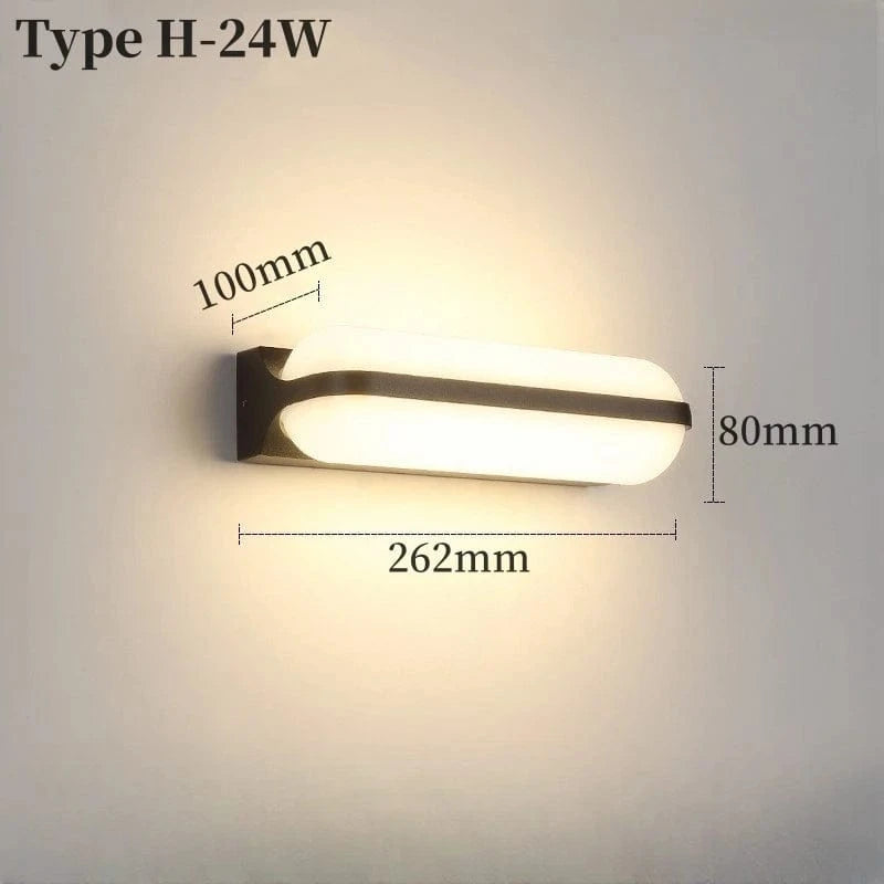 Verthara Outdoor Waterproof LED Wall Lamp for Garden and Porch – IP65 Rated, 7W/12W/24W Options, Warm White