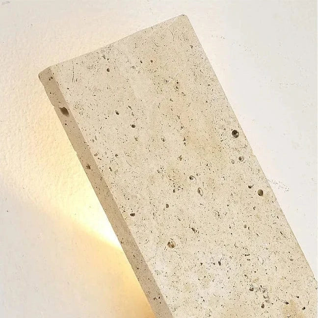 Verthara Outdoor Waterproof LED Wall Lamp with Natural Stone Design – Stylish Wall Sconce Lighting for Patios and Exterior Spaces