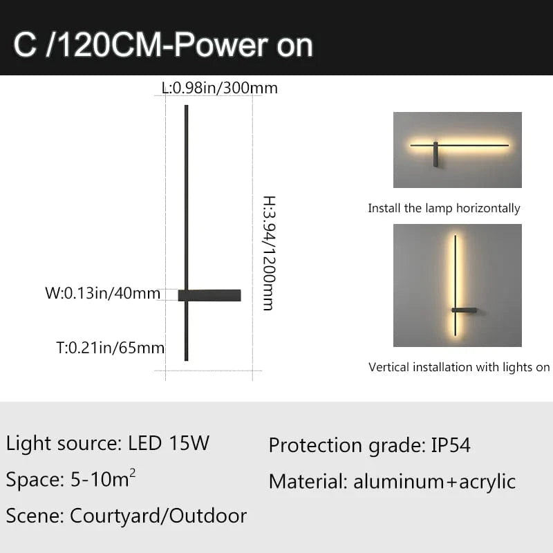 Verthara Outdoor Waterproof Wall Light Fixture – IP54 Aluminum Sconce for Porch and Patio, Versatile Wall Lamp with Energy Efficient LED