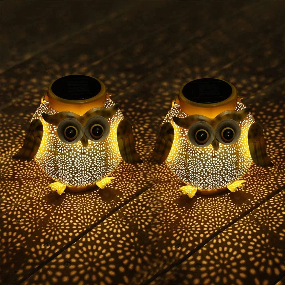 Verthara Owl Solar Garden Light - Hanging LED Lantern