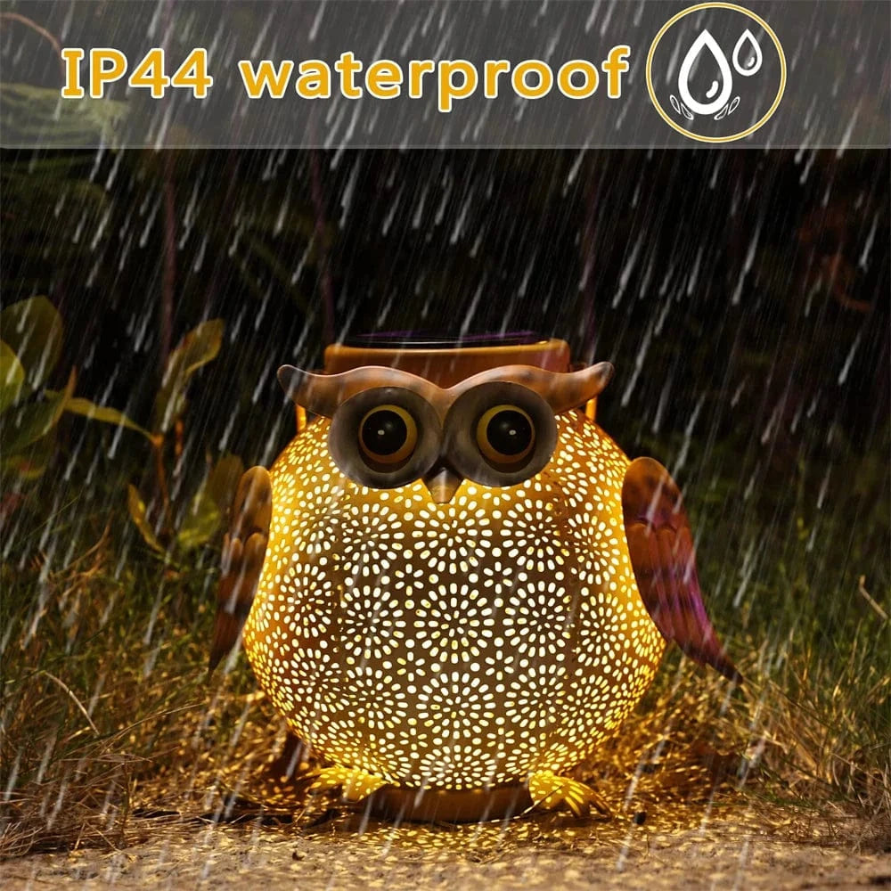 Verthara Owl Solar Garden Light - Hanging LED Lantern