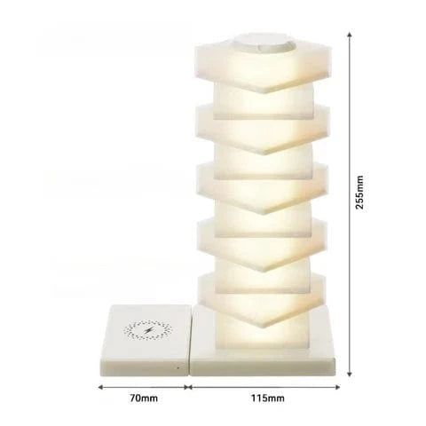 Verthara Pillar Table Lamps & Wireless Charger