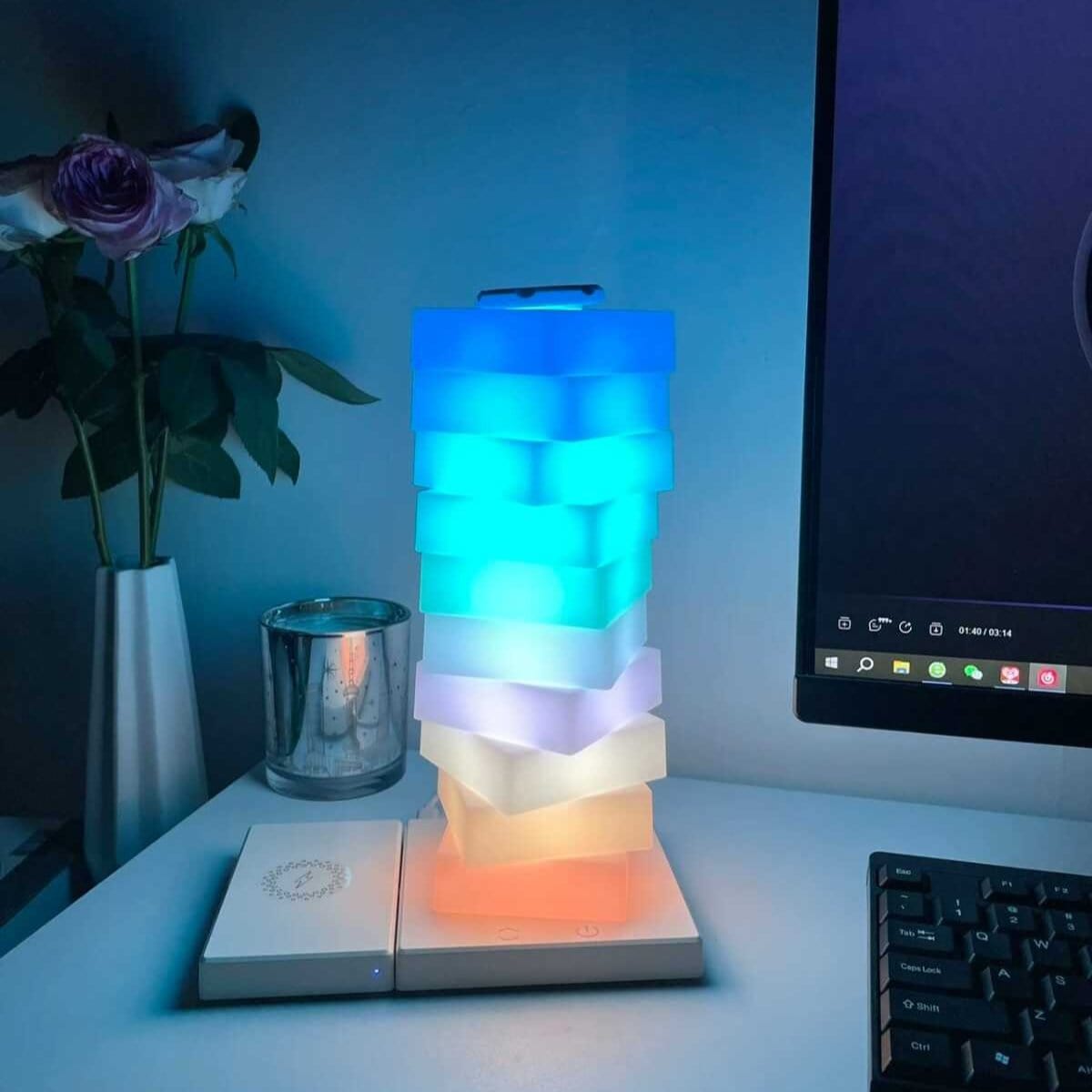 Verthara Pillar Table Lamps & Wireless Charger