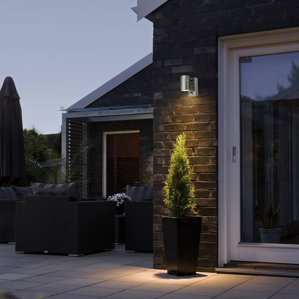 Verthara PIR Motion Sensor Outdoor Wall Light – Waterproof Stainless Steel LED Lantern with Replaceable GU10 Bulb for Enhanced Security