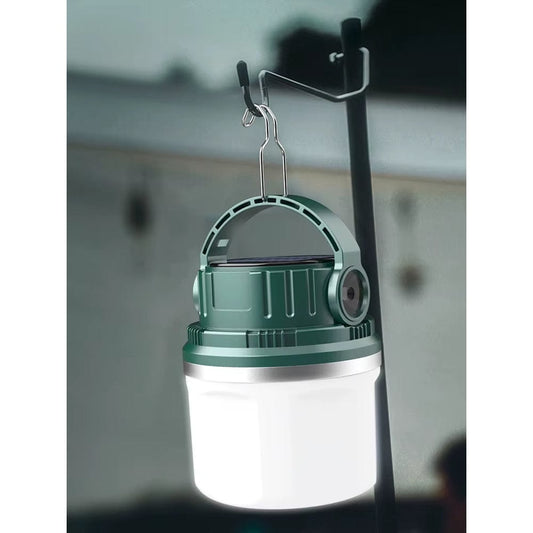 Verthara Portable LED Camping Lantern - Solar Rechargeable - Waterproof - Compact Design - Ideal For Outdoor Adventures - Emergency Use