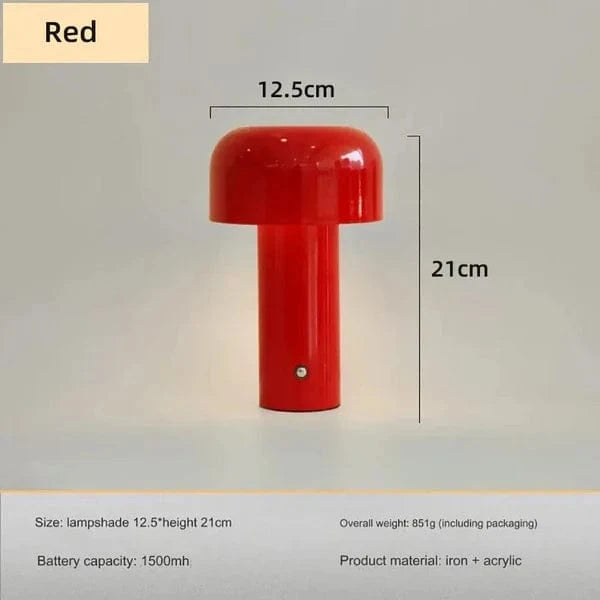 Verthara Portable LED Table Lamp - Cordless - Touch Control - Rechargeable - Modern Design - Ideal For Bedside or Desk Use