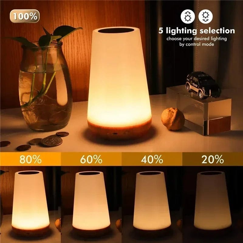 Verthara Portable RGB Touch Lamp - USB Rechargeable Bedside Light