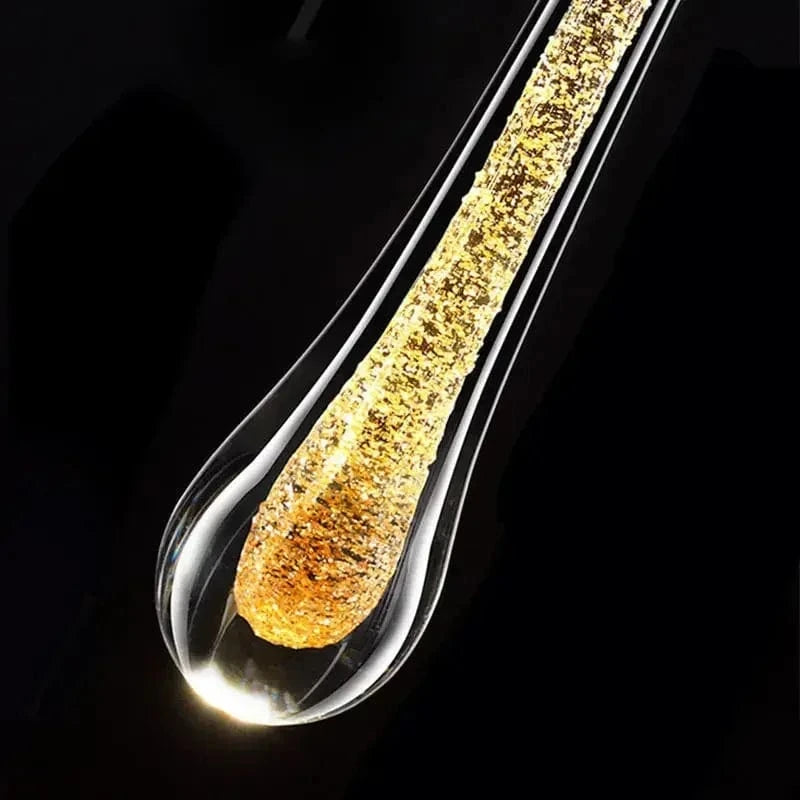 Verthara Post-Modern Crystal Wall Sconce with LED Lighting – Creative Raindrop Design for Bedroom and Corridor Wall Lamp