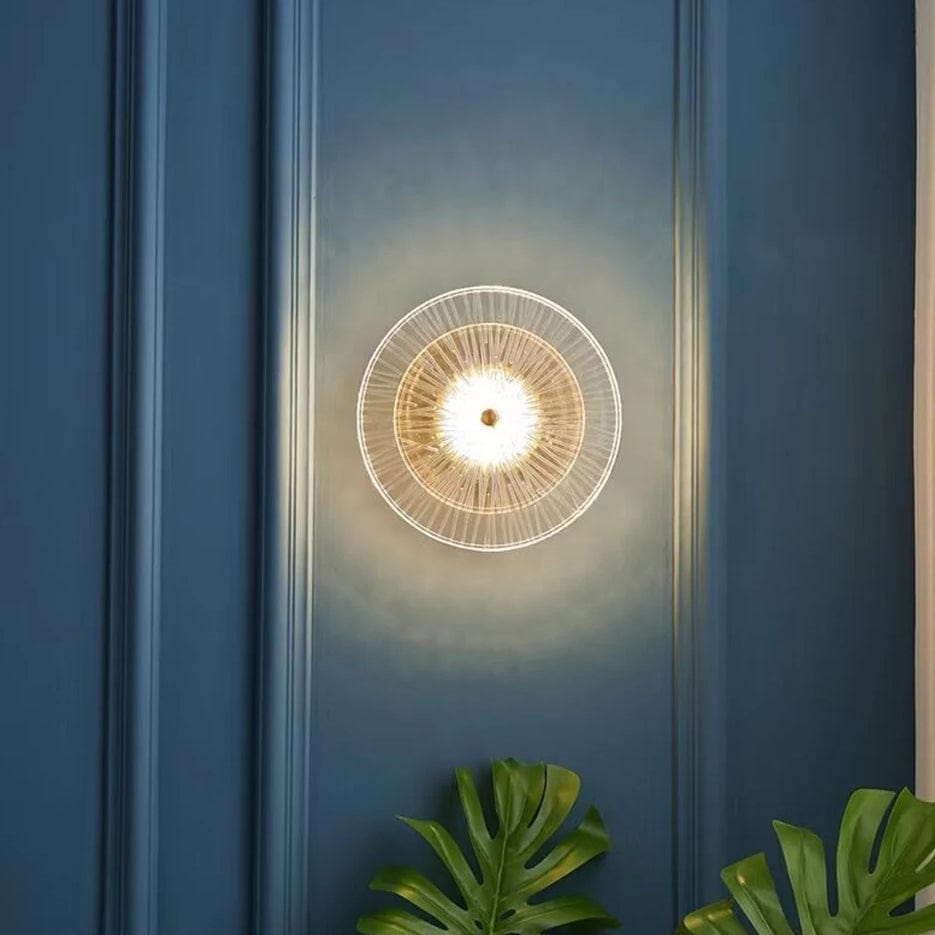 Verthara Postmodern Glass Wall Sconce Lighting for Living Room and Aisle – Elegant Wall Lamp Fixture Warm White 3000K / clear glass