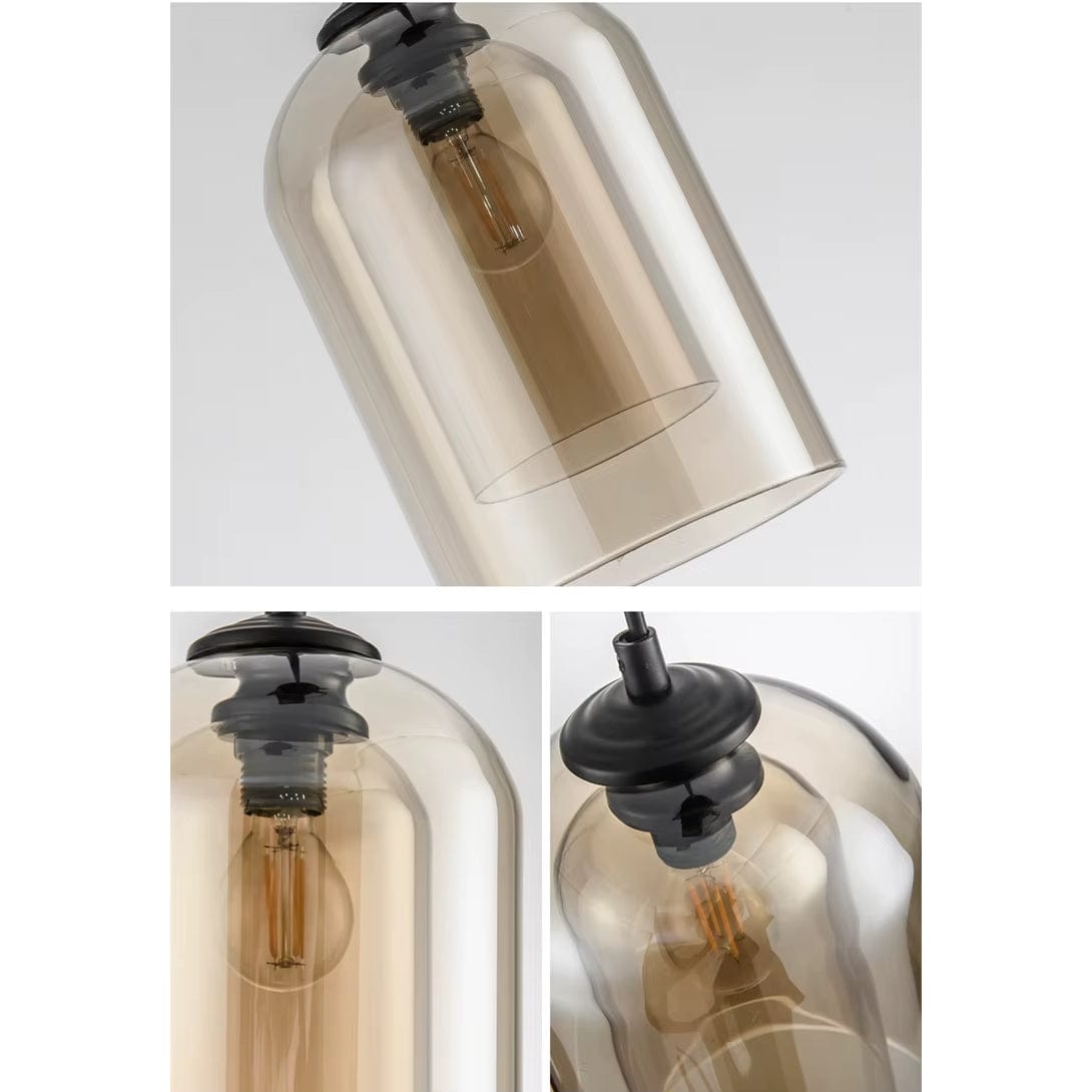 Verthara Postmodern Pendant Light – Double Glass Shade – Modern Design - Ideal For Kitchen - Dining Room - Bedroom - LED Compatible