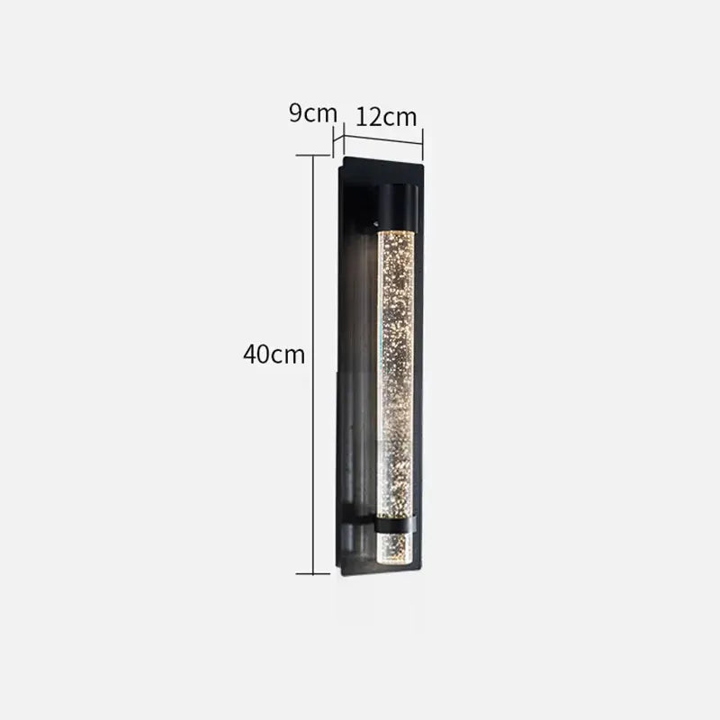Verthara Premium Column Crystal Garden Up-Down Wall Light Warm white / IP67-H40cm