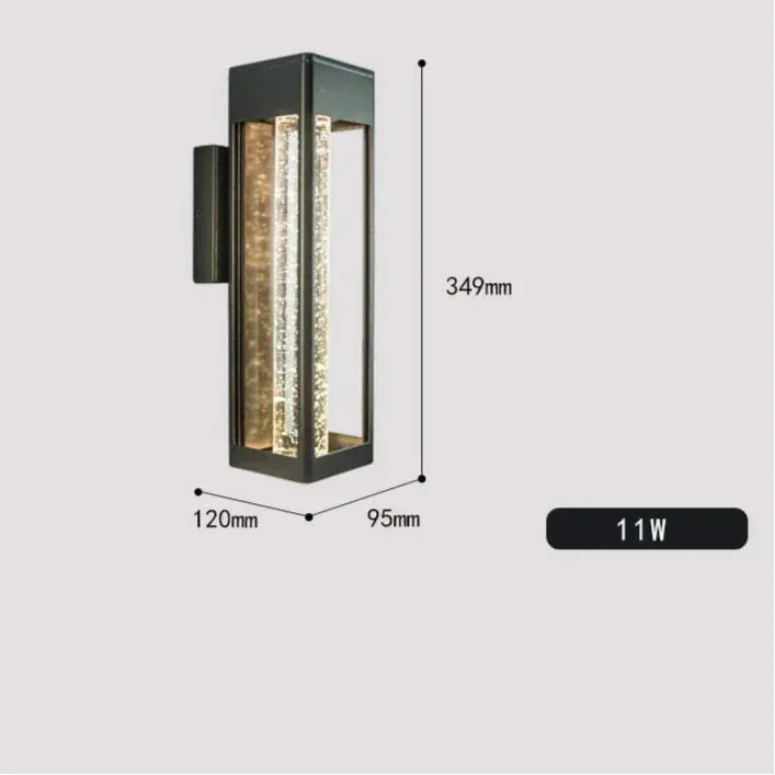 Verthara Premium Crystal Bubble Glass Exterior Wall Sconce