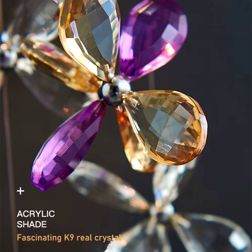 Verthara Premium Crystal Wall Sconce Lighting with Stainless Steel Finish – Elegant Wall Lamp for Bedroom and Living Room