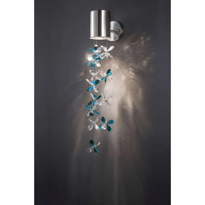 Verthara Premium Crystal Wall Sconce Lighting with Stainless Steel Finish – Elegant Wall Lamp for Bedroom and Living Room D / Warm White (2700-3500K)