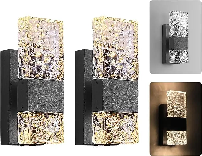 Verthara Premium Dusk to Dawn Sensor Outdoor Wall Light cool white / 2 Pcs No Sensor