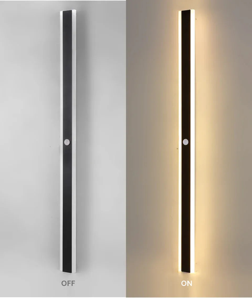 Verthara Premium IP65 Waterproof Outdoor Wall Light with Motion Sensor – LED Exterior Wall Lantern for Garden, Porch, and Garage Gray / B style / 240cm cold white