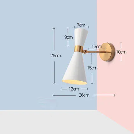 Verthara Premium Minimalist Gold & Black Bedside Wall Light White / Cool White(5500-7000K)