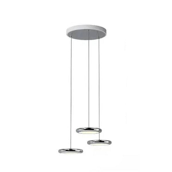 Verthara Premium Minimalist Round Black Pendant Light – Dimmable LED Kitchen Pendant Lighting for Home and Commercial Spaces C Chromium / Cold White