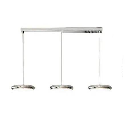 Verthara Premium Minimalist Round Black Pendant Light – Dimmable LED Kitchen Pendant Lighting for Home and Commercial Spaces B Chromium / Cold White