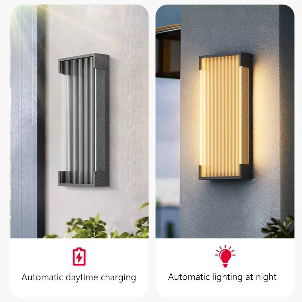 Verthara Premium Solar Outdoor Wall Light – Waterproof Stainless Steel Garden Lantern with Automatic On/Off Sensor for Patios and Balconies