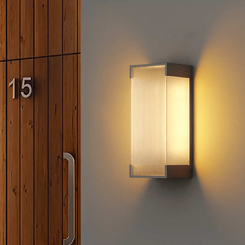 Verthara Premium Solar Outdoor Wall Light – Waterproof Stainless Steel Garden Lantern with Automatic On/Off Sensor for Patios and Balconies D 35cm