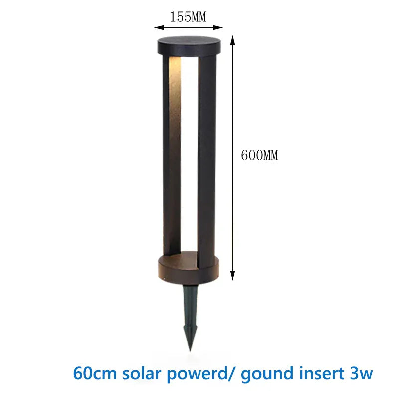 Verthara Premium Solar Powered LED Landscape Light – Waterproof - Auto On/Off - Aluminium - Outdoor Lights for House - 40cm Height H60cm solar insert / warm white