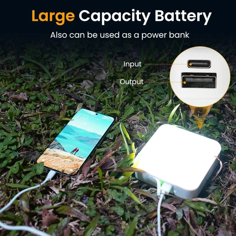 Verthara Rechargeable LED Camping Lantern with Power Bank – Dimmable Camping Lights for Outdoor Adventures