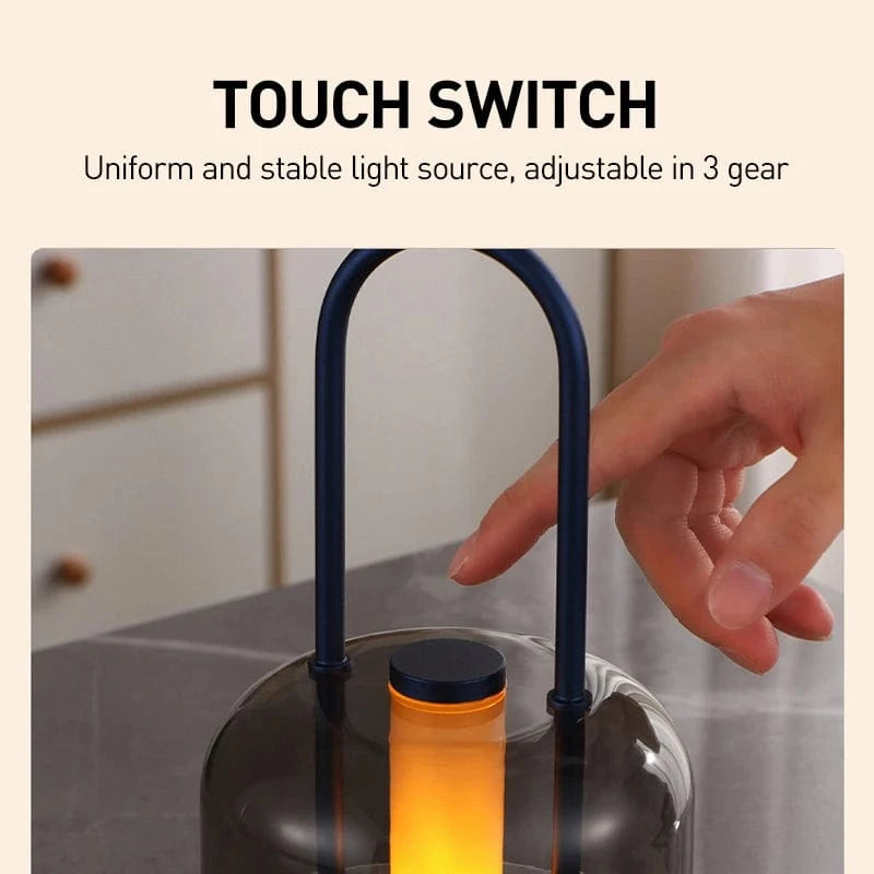 Verthara Rechargeable LED Desk Lamp - Cordless - Modern Retro Design - Portable - Touch Activation - Ideal For Indoor Use