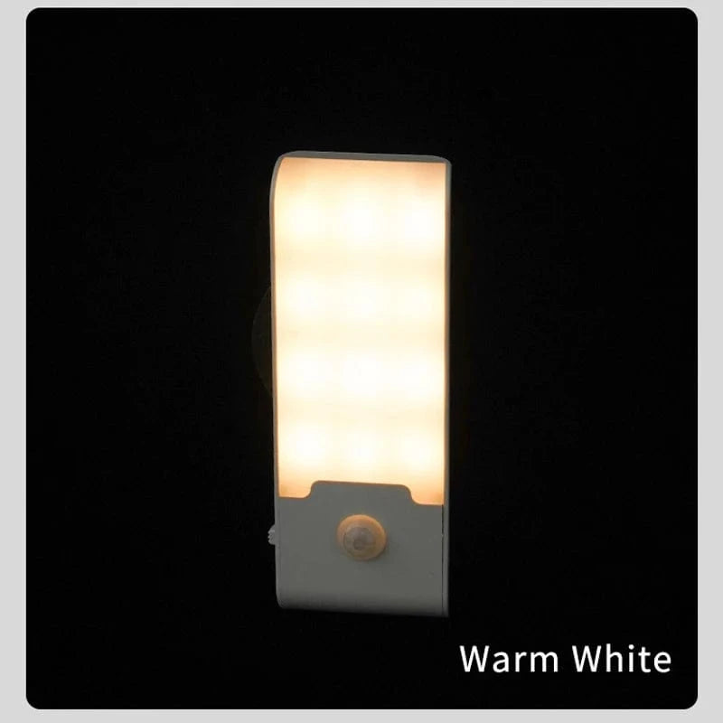 Verthara Rechargeable LED Motion Sensor Night Light – Portable - Adjustable Colour Temperature - Easy Installation - Indoor Use - 160 Lumen Output Warm White