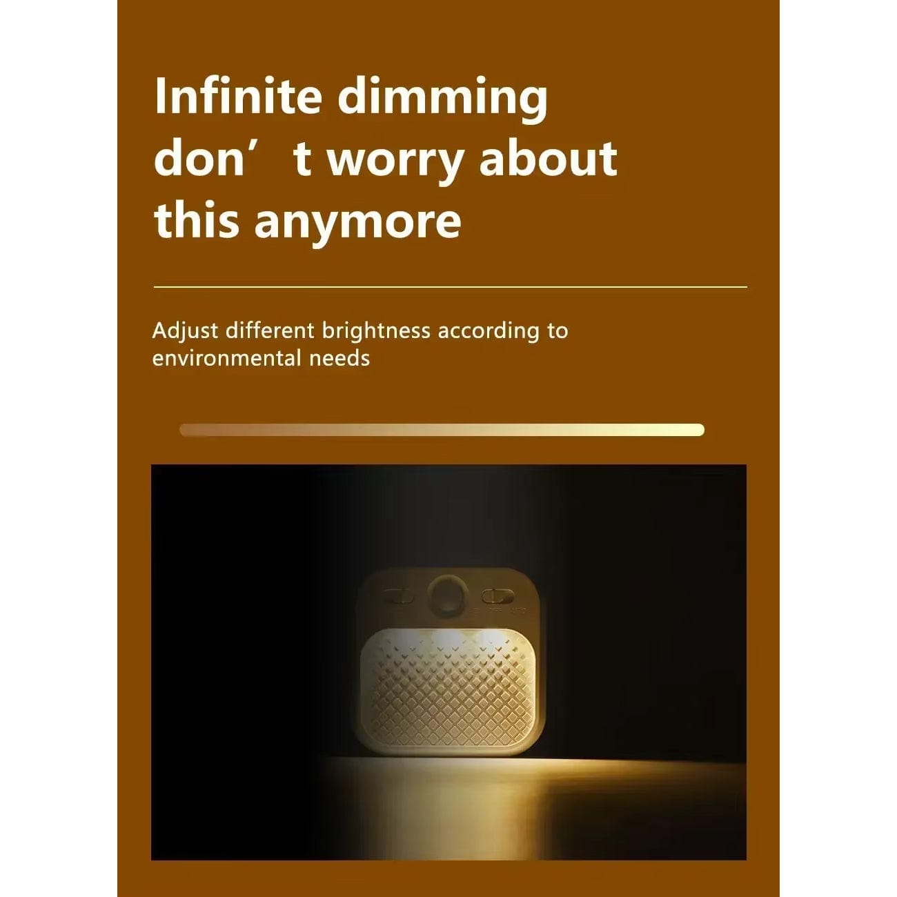 Verthara Rechargeable LED Motion Sensor Night Light With Magnetic Mount – Dimmable - Indoor Use - Ideal For Bedroom, Stairs, Cabinet - Warm Tones