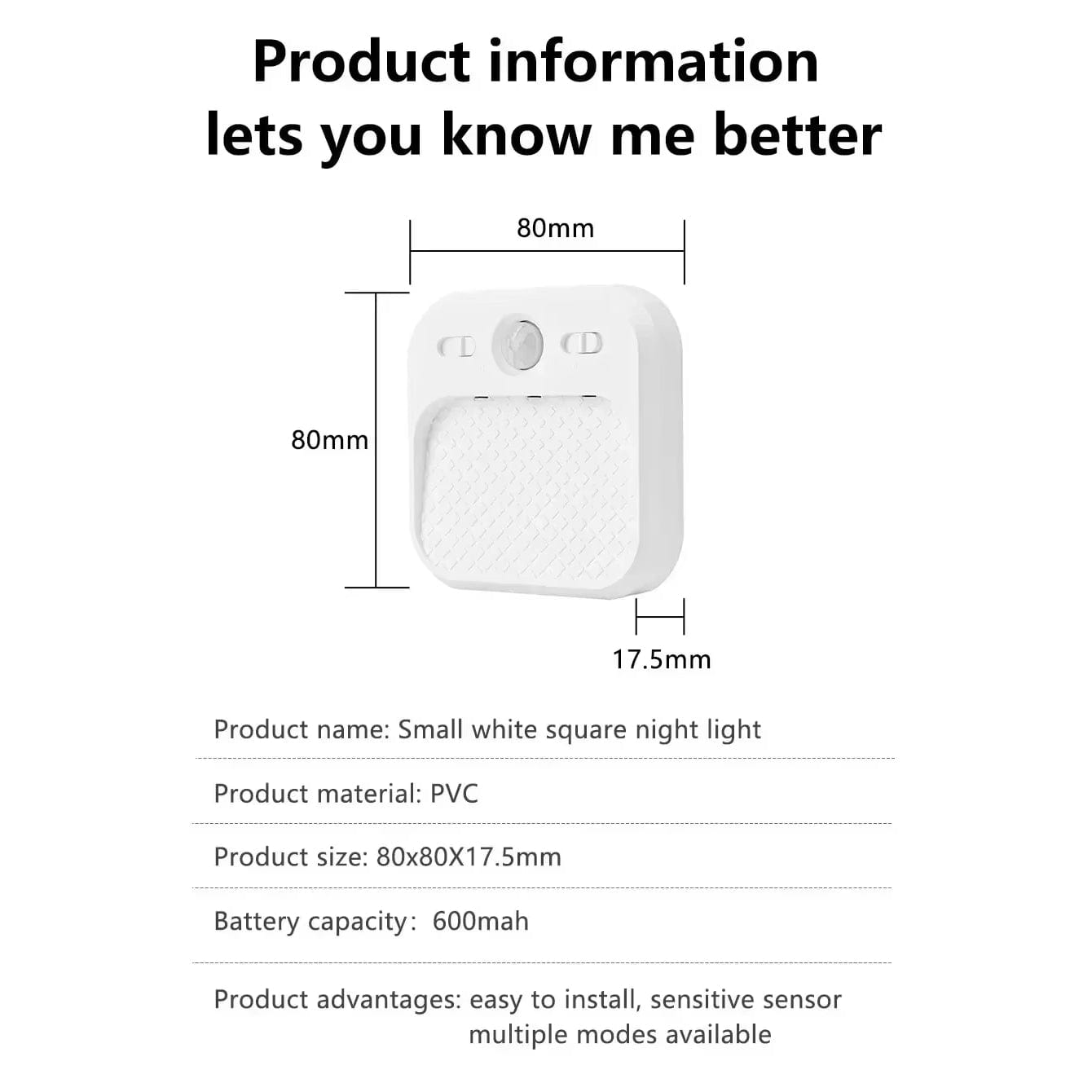 Verthara Rechargeable LED Motion Sensor Night Light With Magnetic Mount – Dimmable - Indoor Use - Ideal For Bedroom, Stairs, Cabinet - Warm Tones