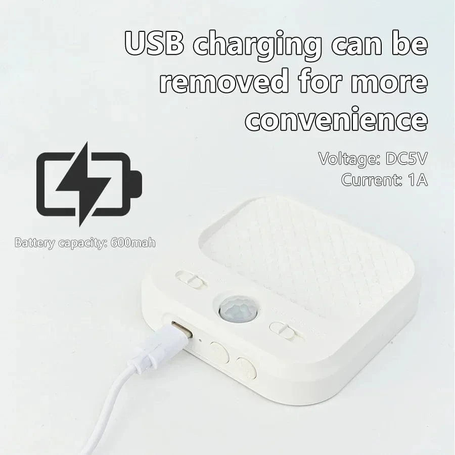 Verthara Rechargeable LED Motion Sensor Night Light With Magnetic Mount – Dimmable - Indoor Use - Ideal For Bedroom, Stairs, Cabinet - Warm Tones