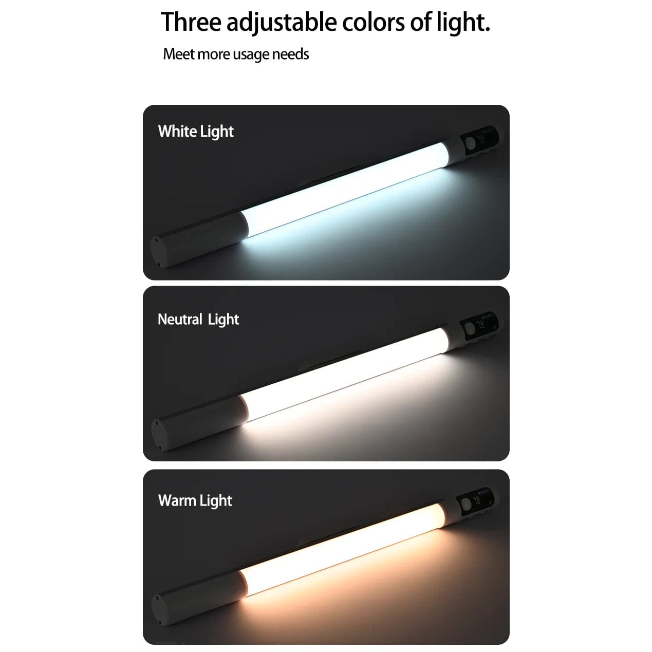 Verthara Rechargeable LED Night Light with Motion Sensor and Digital Display – Indoor Use for Kitchen and Cabinets