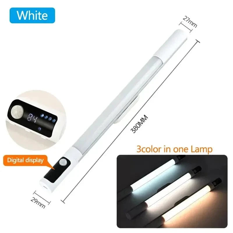 Verthara Rechargeable LED Night Light with Motion Sensor and Digital Display – Indoor Use for Kitchen and Cabinets