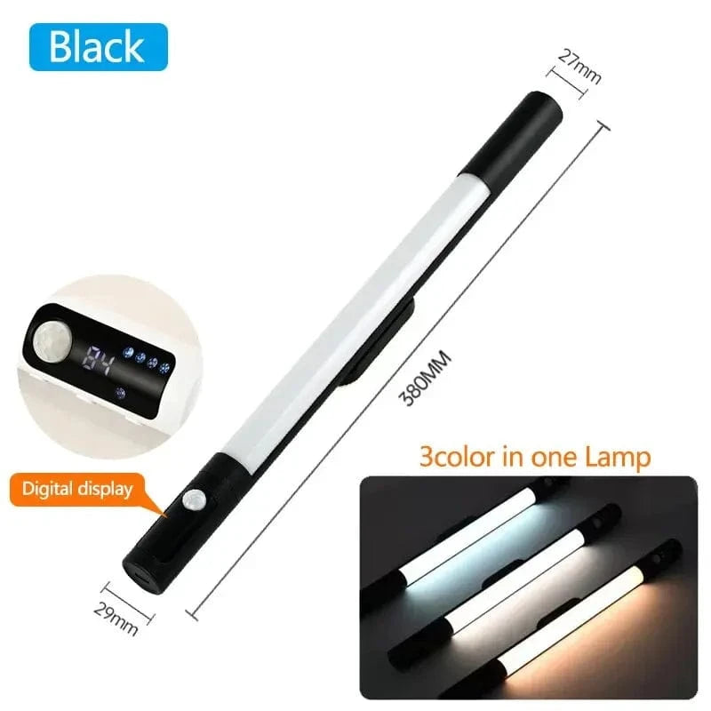 Verthara Rechargeable LED Night Light with Motion Sensor and Digital Display – Indoor Use for Kitchen and Cabinets