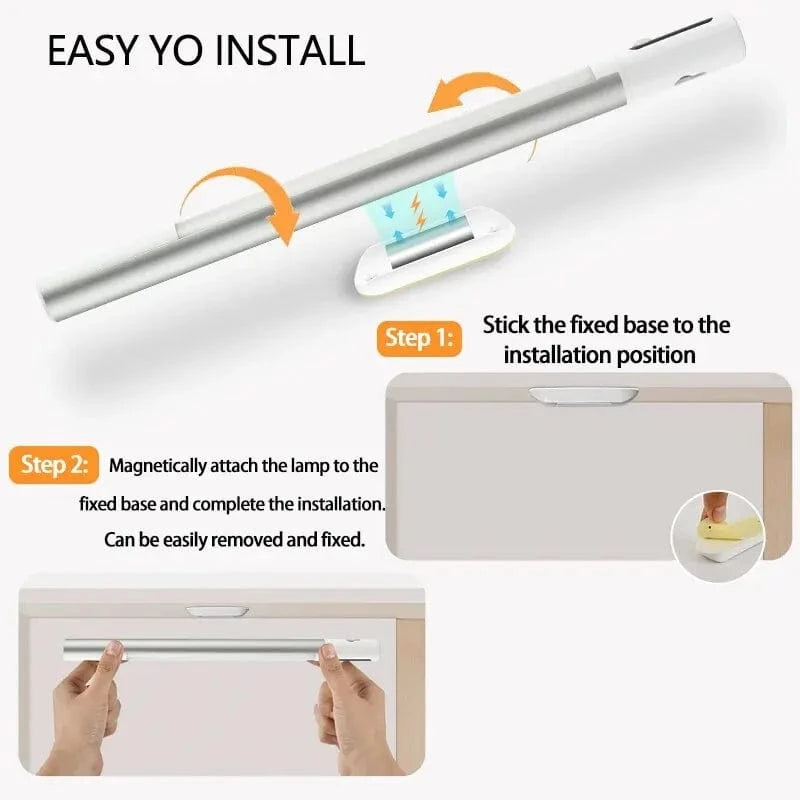 Verthara Rechargeable LED Night Light with Motion Sensor and Digital Display – Indoor Use for Kitchen and Cabinets