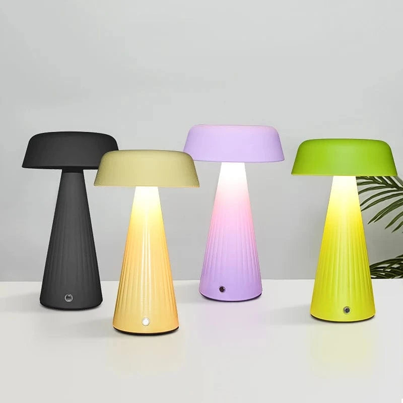 Verthara Rechargeable LED Night Light with Touch Control – Mushroom Design for Bedroom and Bedside Table