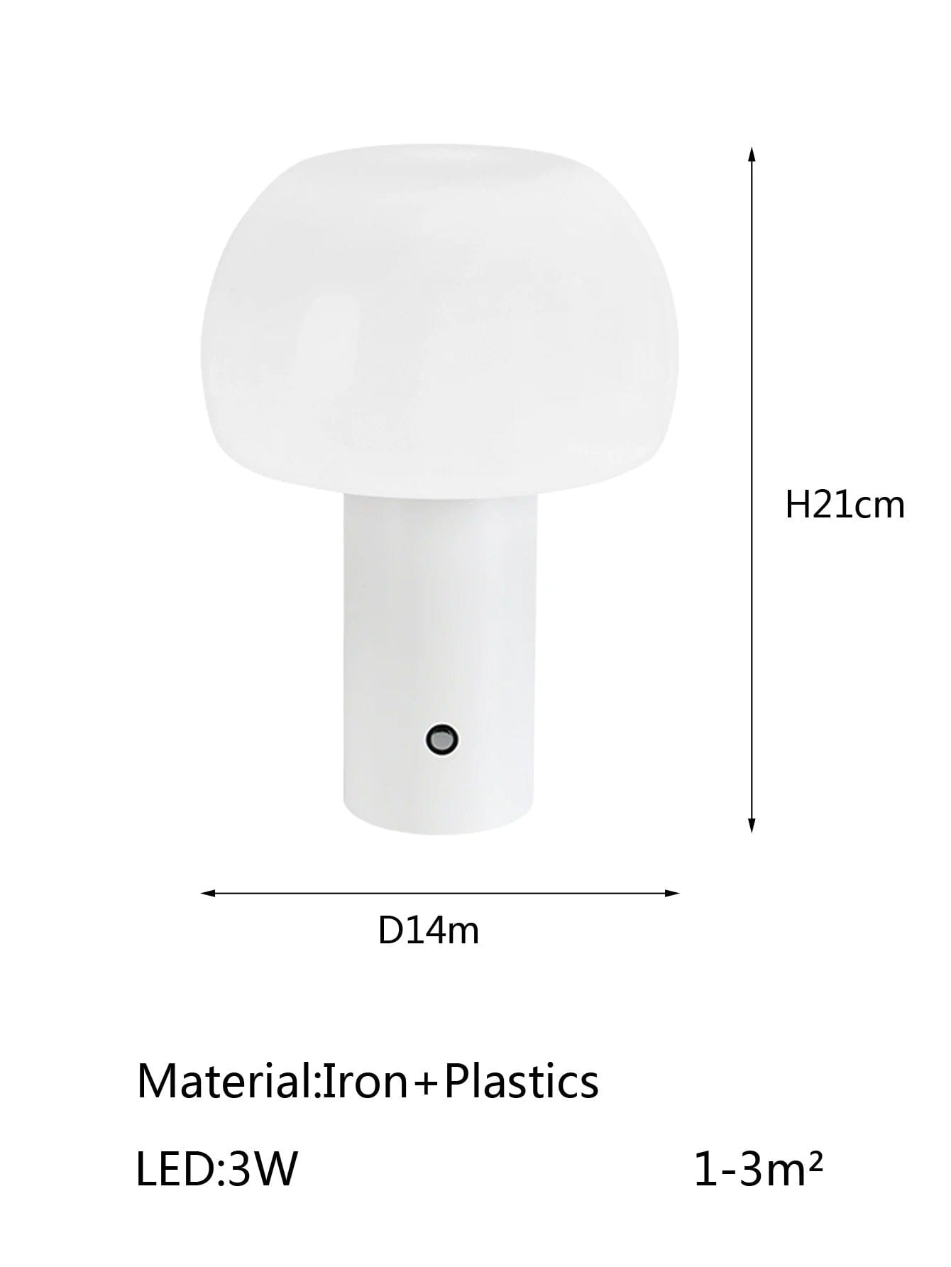 Verthara Rechargeable LED Table Lamp - Cordless - Adjustable Height - Multi-Colour - Indoor/Outdoor Use - Durable Iron and Acrylic
