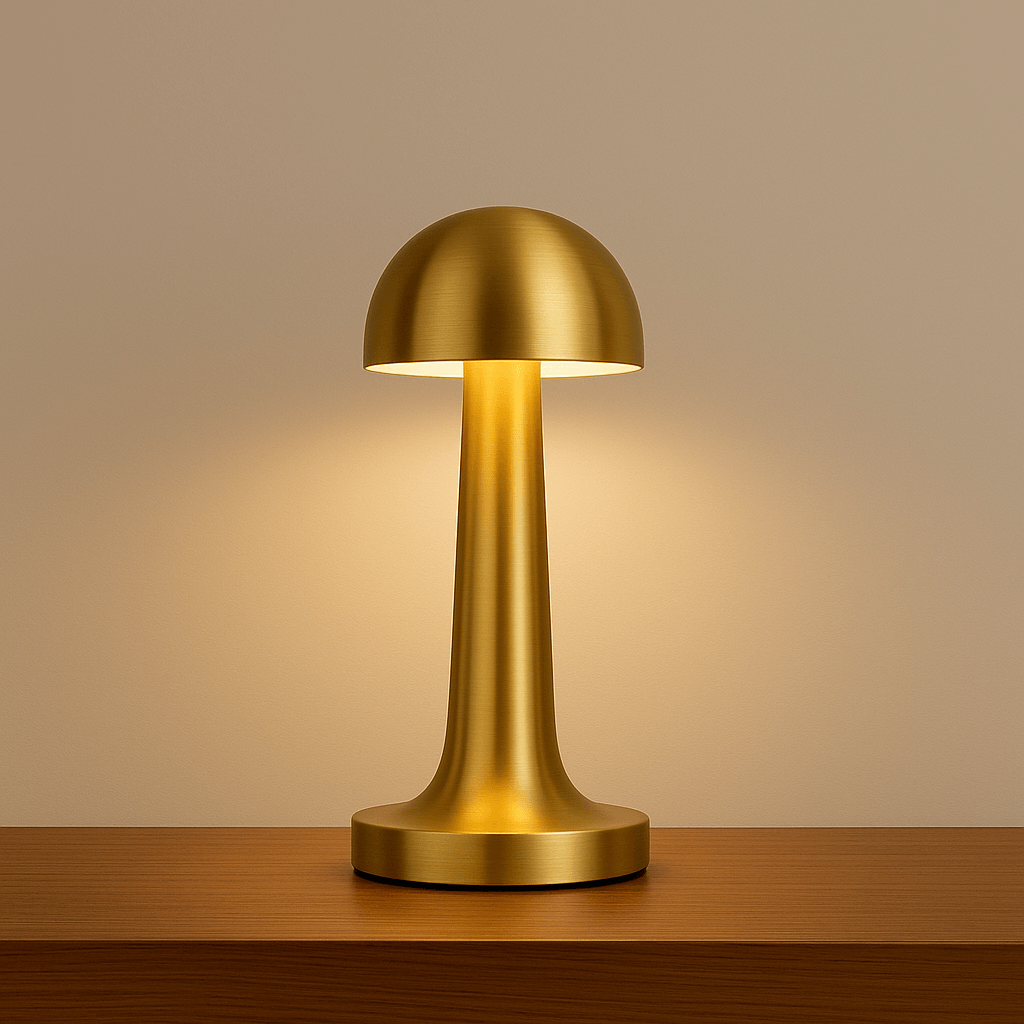 Verthara Rechargeable LED Table Lamp – Cordless - Touch Dimming - Modern Design - 3 Colour Temperatures - Portable For Indoor/Outdoor Use Dome