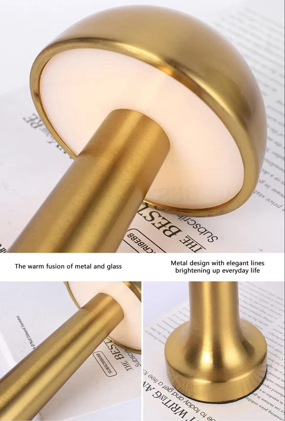 Verthara Rechargeable LED Table Lamp – Cordless - Touch Dimming - Modern Design - 3 Colour Temperatures - Portable For Indoor/Outdoor Use