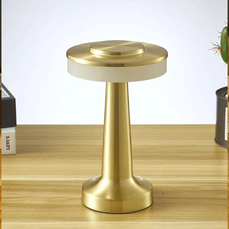 Verthara Rechargeable LED Table Lamp – Cordless - Touch Dimming - Modern Design - 3 Colour Temperatures - Portable For Indoor/Outdoor Use Disc