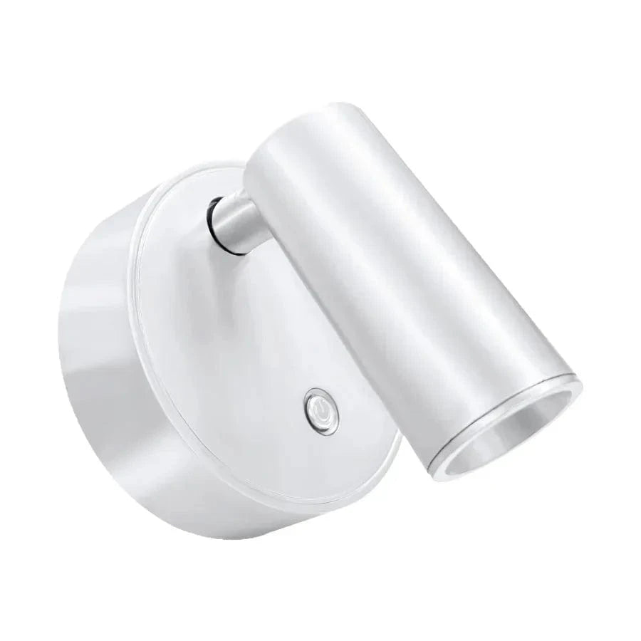 Verthara Rechargeable LED Wall Light With Magnetic Mount – Touch Control - 360° Rotation - Three-Colour Adjustable - Compact Design White