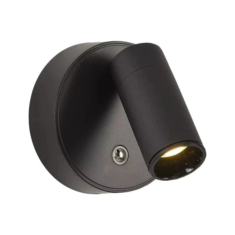 Verthara Rechargeable LED Wall Light With Magnetic Mount – Touch Control - 360° Rotation - Three-Colour Adjustable - Compact Design Black